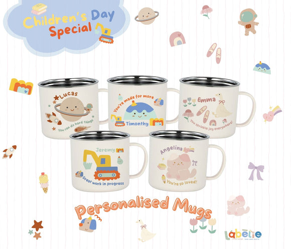 Children's Day Stainless Steel Mugs (Set of 2)