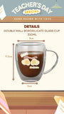 2026 Teacher's Day Personalised Glass Cup (set of 2)