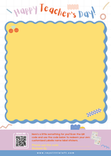 Load image into Gallery viewer, Labelie Name Labels - Teacher&#39;s Day Edition (Redemption Card)
