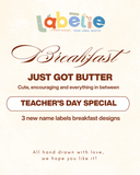 Personalised Name Label (Breakfast Edition)