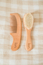 Load image into Gallery viewer, Wooden Baby Brush + Comb Set
