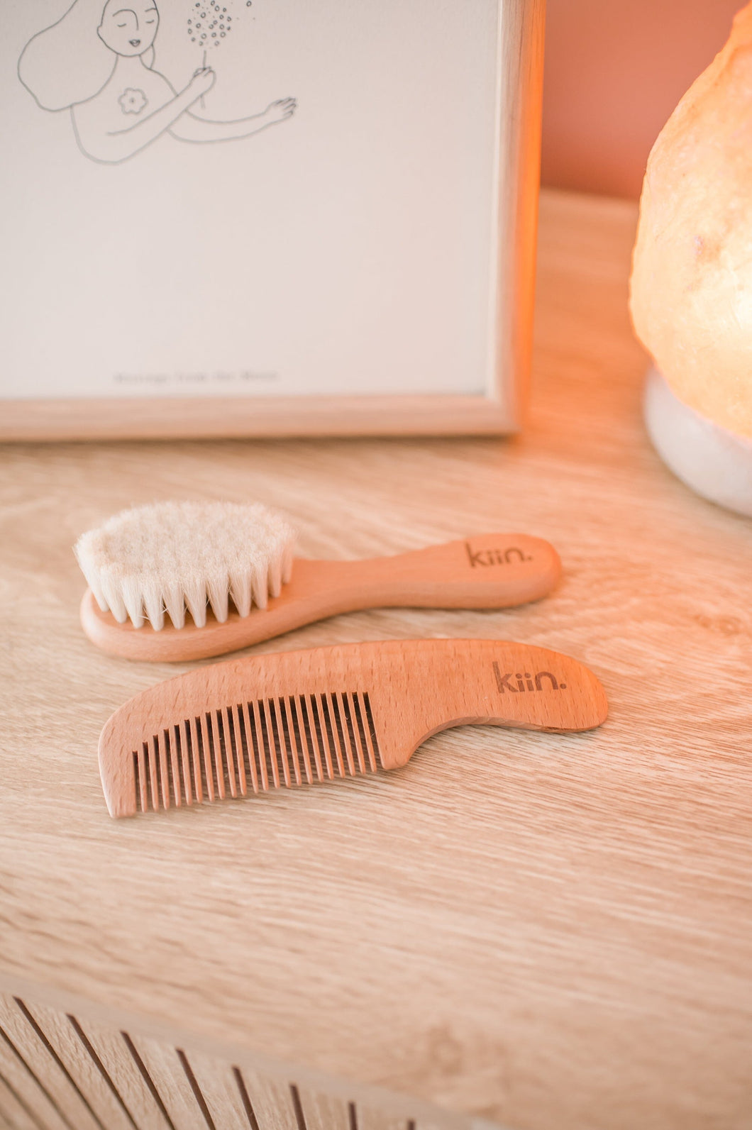 Wooden Baby Brush + Comb Set