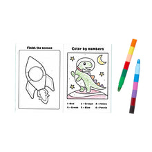 Load image into Gallery viewer, Mini Traveler Colouring &amp; Activity Kit - Dinosaurs in Space
