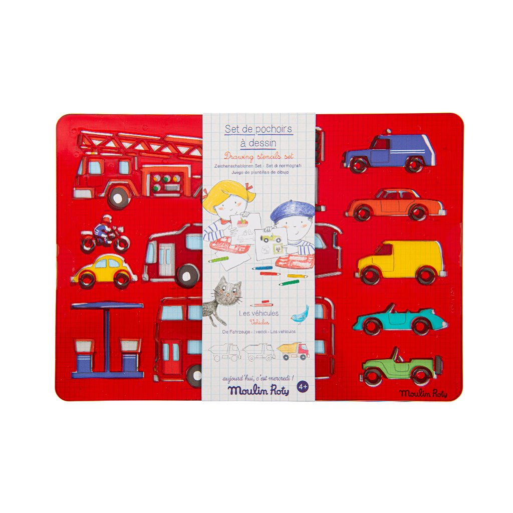 Moulin Roty Stencil Set - Vehicle